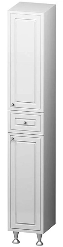 Шкаф-пенал напольный Damixa Palace One 30 см с бельевой корзиной, белый - фото 3