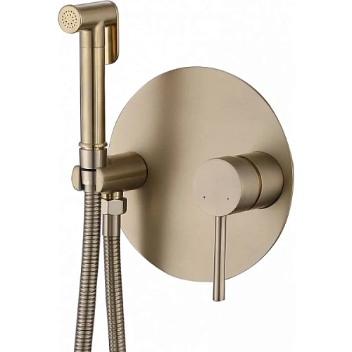Гигиенический душ со смесителем Abber Emotion золото матовое - фото 3