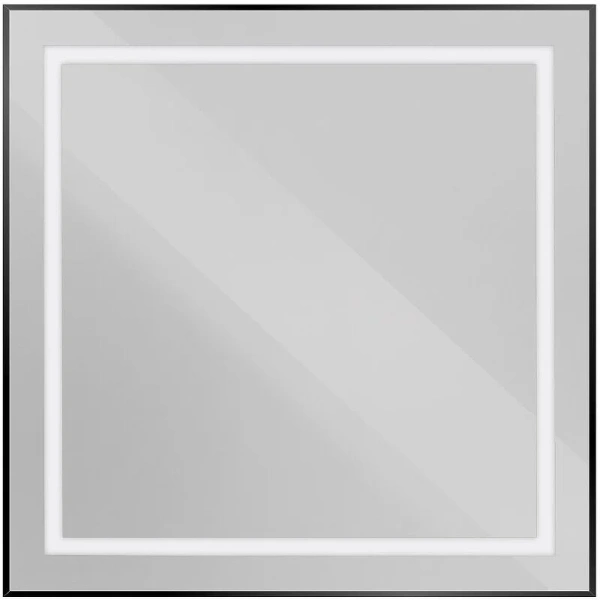 Зеркало с подсветкой BelBagno Kraft 80 см сатин SPC-KRAFT-800-800-SENS-NERO (детальная фотография)