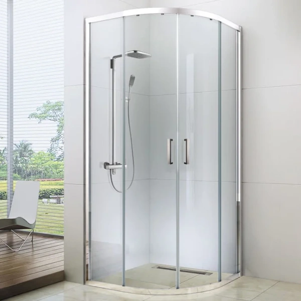 Душевой уголок BERGES Solo 90x90 см профиль хром 061108 (детальная фотография)