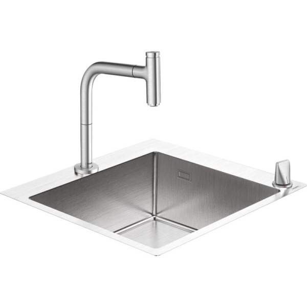 Мойка для кухни Hansgrohe C71-F450-06 55 см под сталь 43201800 (детальная фотография)
