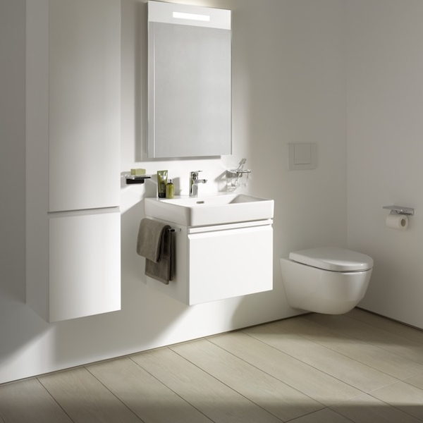 Унитаз подвесной Laufen Pro с горизонтальным выпуском c покрытием LCC 8.2095.6.400.000.1 (детальная фотография), современные, hi-tech, круглые