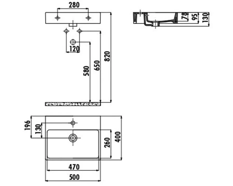 Раковина Creavit Next 50 см белая NX242-00CB00E-0000 (детальная фотография), современные, hi-tech