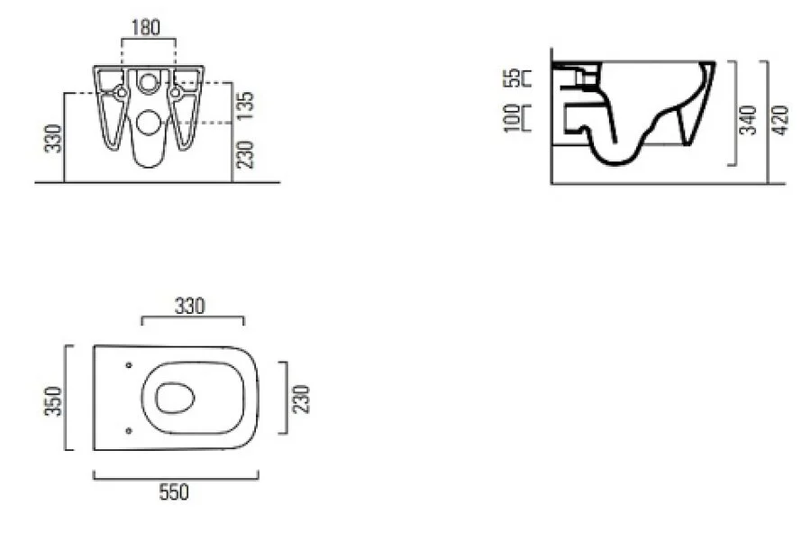 Прокладка звукоизоляционная Tece TECEprofil для подвесного унитаза и биде 9200010 (детальная фотография) index_1