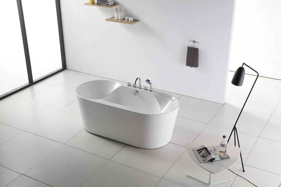 Ванна акриловая Bolu BL-326S/170, 170 x 80 см, слив-перелив в комплекте, белый (детальная фотография)