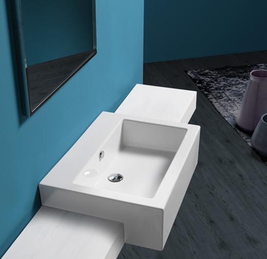 Раковина полувстроенная Simas Frozen FZ 15 (детальная фотография), современные, hi-tech