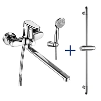 Смеситель для ванны Lemark Point универсальный