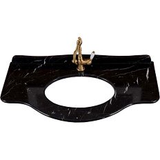 Столешница, 1 отверстие под смеситель, цвет nero marquina, La Beaute Joanna