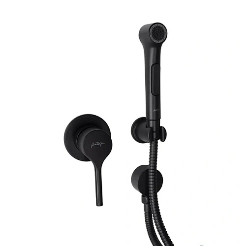 Гигиенический душ со смесителем Jacob Delafon Elate черный - фото 2