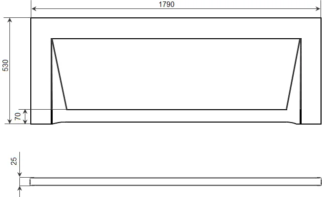 Фронтальная панель Timo 179x53 см белая FP18S (детальная фотография), в наличии