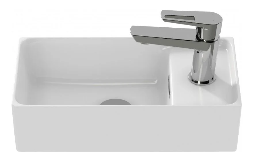 Раковина встраиваемая Cersanit Crea P-UM-CRE40/1 22х40 см (детальная фотография), встраиваемые (в столешницу), пристенные