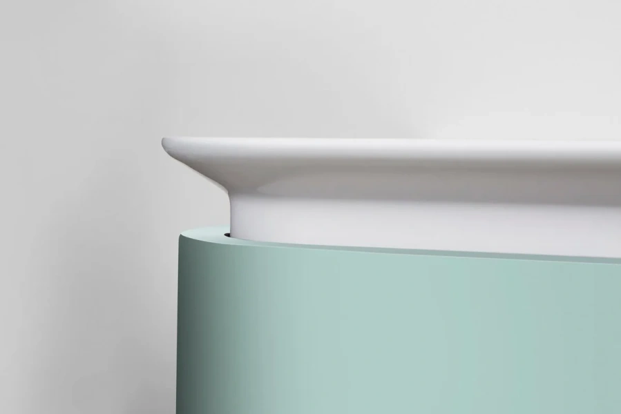 Тумба под раковину подвесная Am.Pm Sensation 80 см мятный глянец M30FHX0802GG (детальная фотография), моноблок