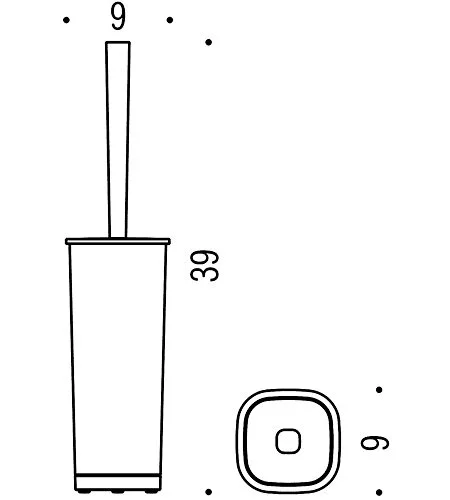 Ершик Colombo Alize напольный B2506 (детальная фотография), современные, hi-tech
