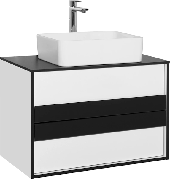 Тумба с раковиной подвесная Style Line Амстердам ЛС-000010042 80 см со столешницей (детальная фотография), современная, hi-tech