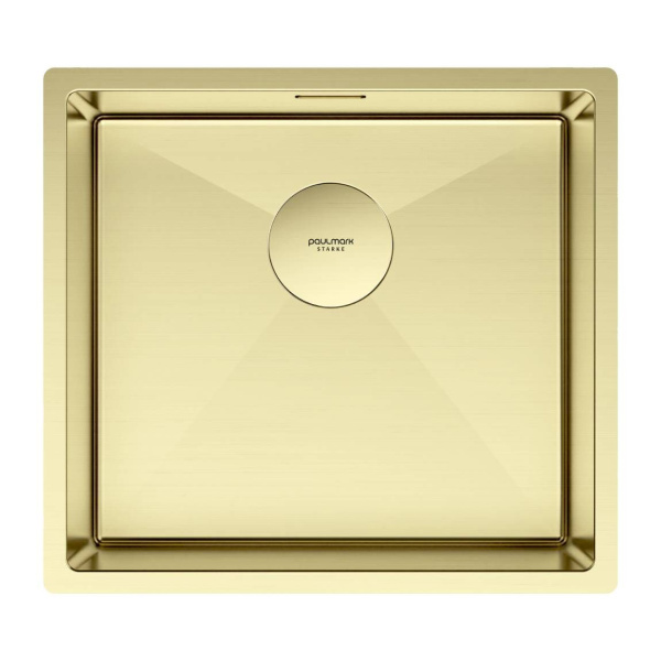 Мойка для кухни Paulmark Next 48 см светлое золото PM214844-LG (детальная фотография)