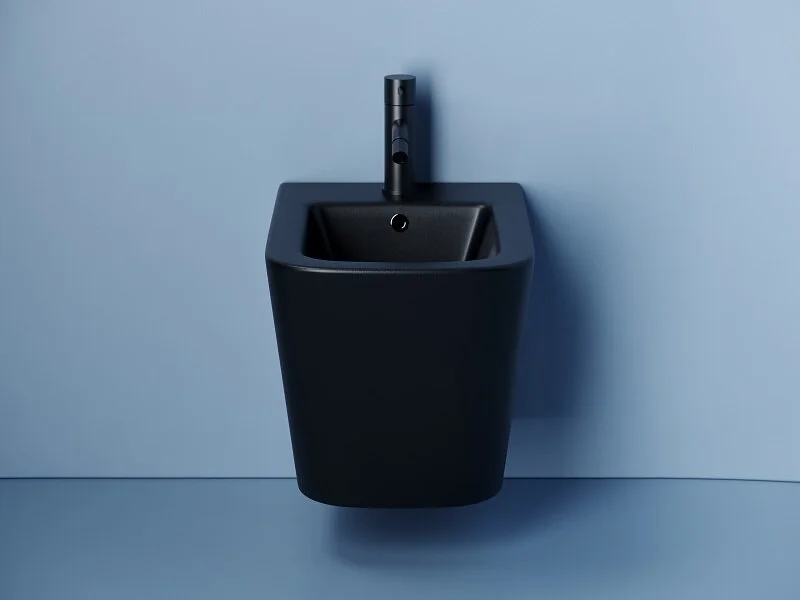 Биде подвесное Ceramicanova Union черное матовое CN4010MB (детальная фотография) index_1