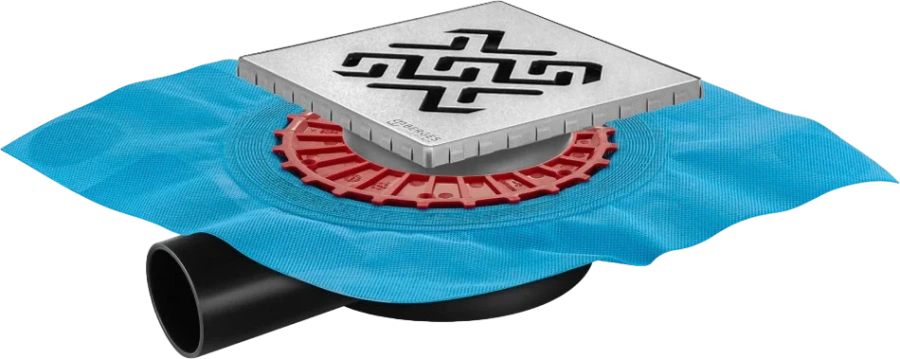 Душевой трап BERGES ZENTRUM Antik 15 см хром матовый 090365 (детальная фотография)