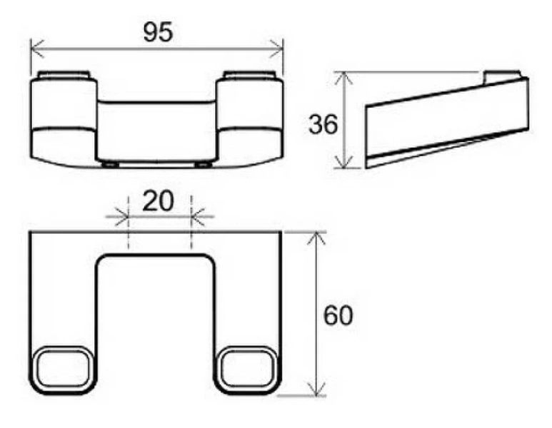 Крючок для ванной Ravak 10° черный X07P554 (детальная фотография), современные, hi-tech
