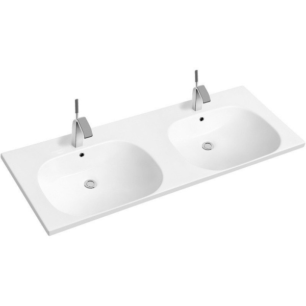 Раковина Ceramalux N 120 см двойная 3120 (детальная фотография)