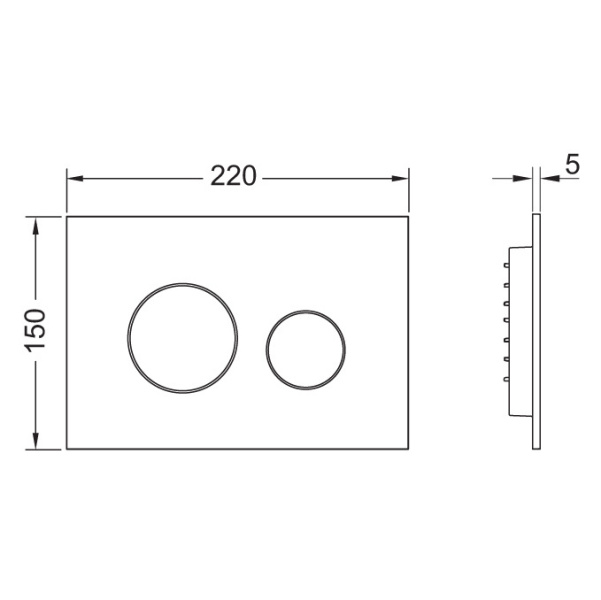 Схема (детальная фотография), слив эконом-стандарт с двумя клавишами