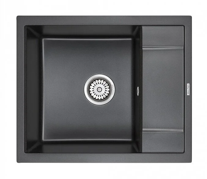 Мойка для кухни Paulmark Optimum 60 см черная PM216050-BL (детальная фотография)