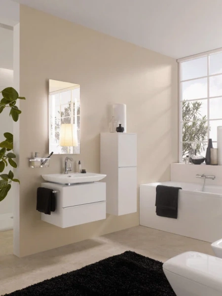 Тумба под раковину подвесная Laufen Case 90 см белая матовая 4.0125.2.075.463.1 (детальная фотография), подвесная, пристенная