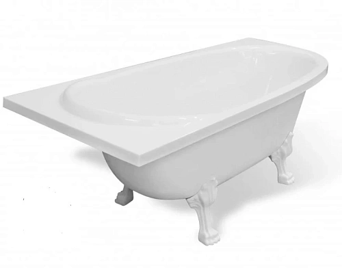 Ванна из литьевого мрамора Эстет Венеция 170x80 см белая глянцевая, левая - фото 11