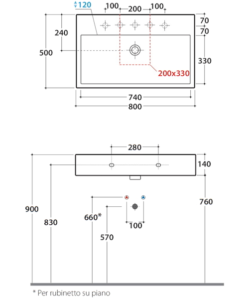 Схема (детальная фотография), накладные (на столешницу)