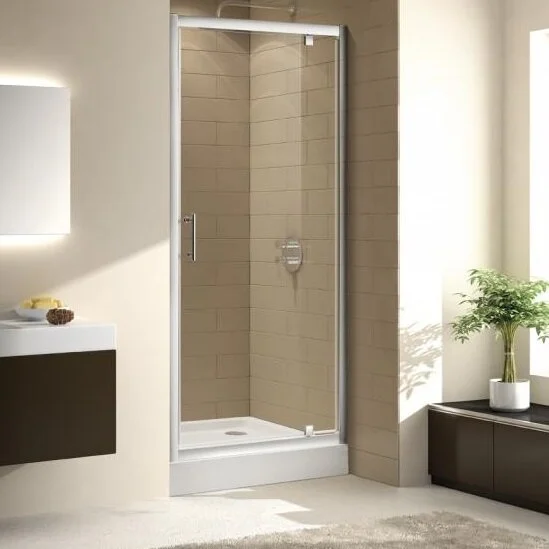 Душевая дверь в нишу Cezares Eco 90 см стекло прозрачное ECO-O-BA-1-90-C-Cr (детальная фотография)