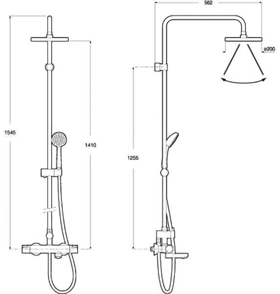 Душевая стойка Roca Victoria хром 5A2718C00 (детальная фотография), современные, hi-tech