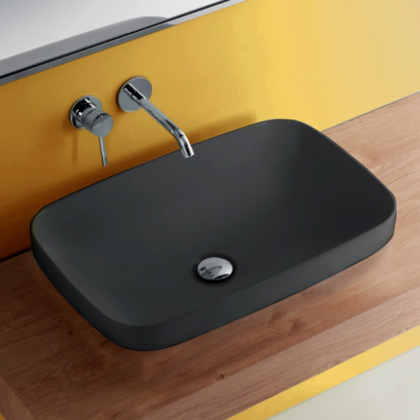 Раковина Kerasan Tribeca 60 см черный матовый 514331*0 Nero matt (детальная фотография), современные, hi-tech