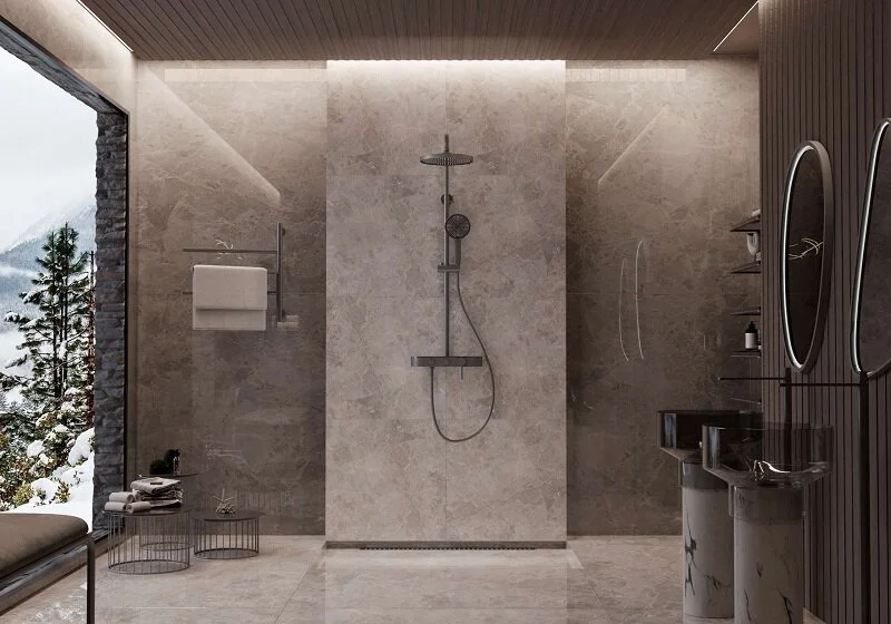 Душевая стойка Vincea вороненая сталь VSFS-402GM (детальная фотография), другие