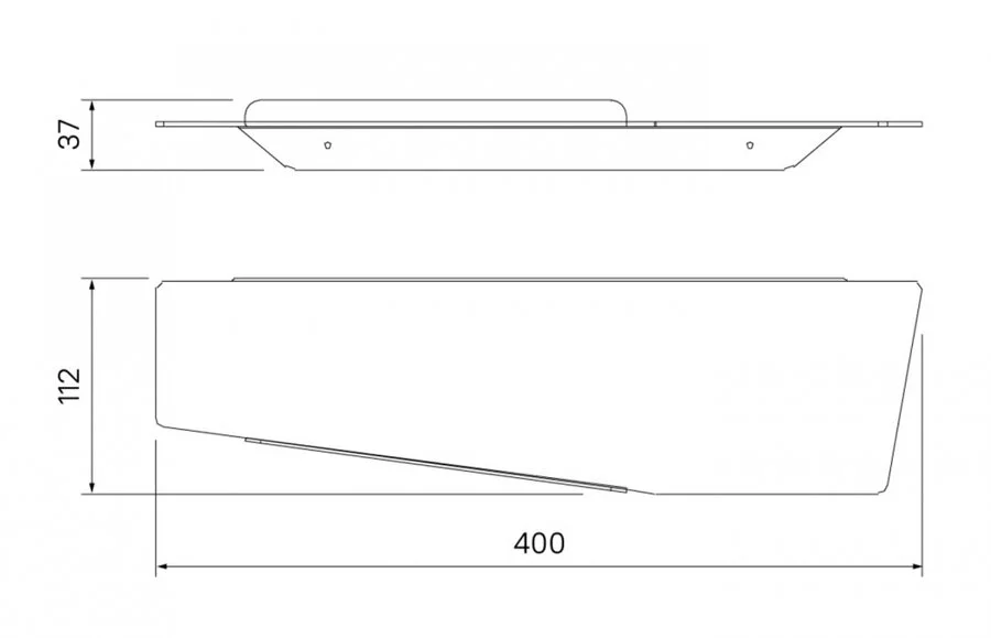 Полочка для ванной IDDIS Slide хром SLISC00i44 (детальная фотография), современные, hi-tech