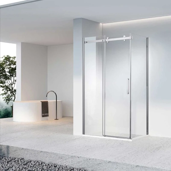 Душевой уголок Vincea Como-N 140х100 см профиль хром VSR-4CN1014CL (детальная фотография), со средним поддоном