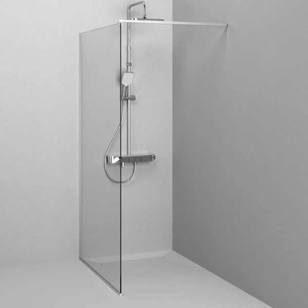 Душевая перегородка Am.Pm Func W84WI-110-F1 110 см неподвижная (детальная фотография), прозрачные