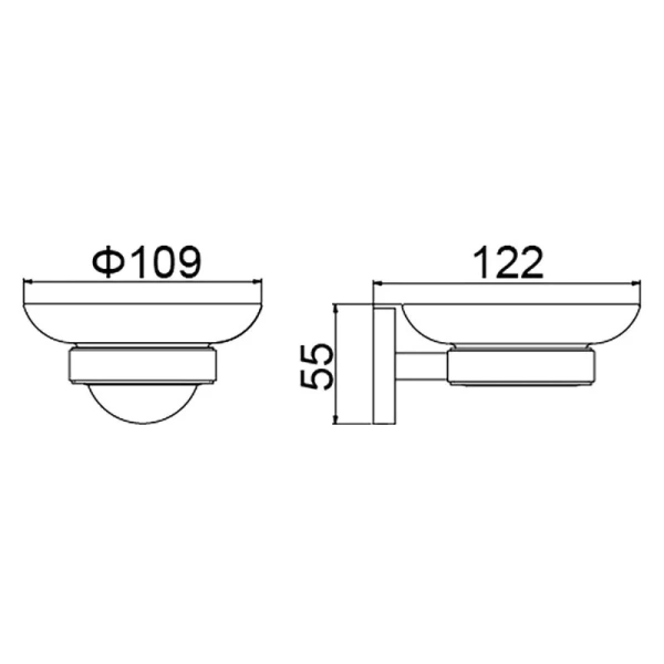 Мыльница Timo Saona хром 13021/00 (детальная фотография), современные, hi-tech