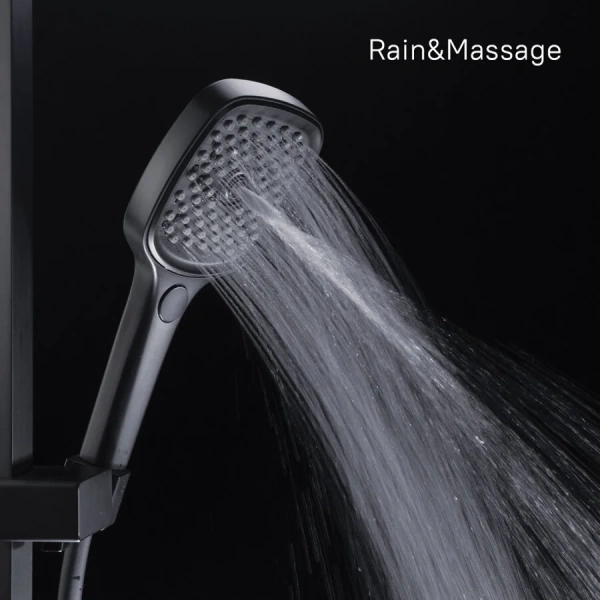 Лейка для душа IDDIS Slide SLI3F0 пластик (детальная фотография), хром, черные index_1