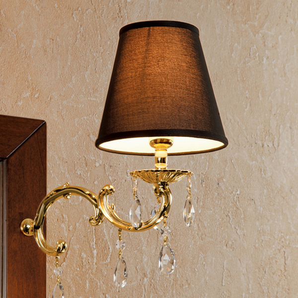 Светильник для ванной, крепление на раму, абажур чёрного цвета, La Beaute LU10N.S (детальная фотография) index_1