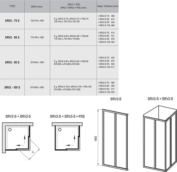 Душевой уголок Ravak Supernova SRV2-80 S 14V4010211 (детальная фотография) index_1