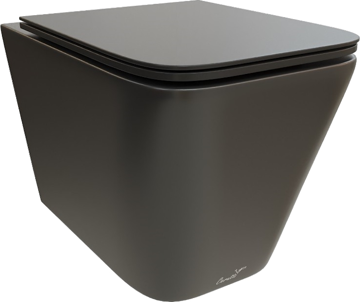 Унитаз подвесной Ceruttispa Maiella черный CT9163 (детальная фотография)