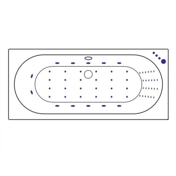 Ванна гидромассажная Excellent Oceana Slim Nano 170 x 75 см, белый/хром, WAEX.OCE17S.NANO.CR (детальная фотография), в наличии