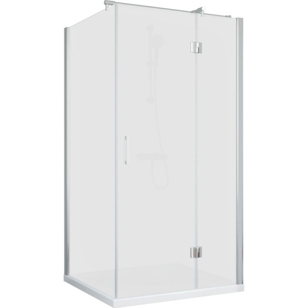 Душевой уголок профиль глянцевый хром стекло сатин Vegas-glass AFP-Fis TUR NOVO 90*120 08 10 R (детальная фотография)