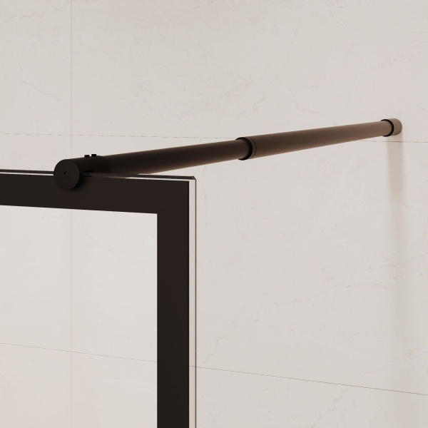 Душевая перегородка RGW Walk In WA-111B 120 см профиль черный 411011112-84 (детальная фотография), недорогие, стеклянные