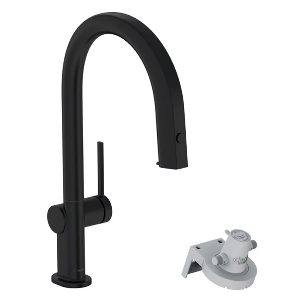 Смеситель для кухни Hansgrohe Aqittura черный матовый 76803670 (детальная фотография), современные, hi-tech