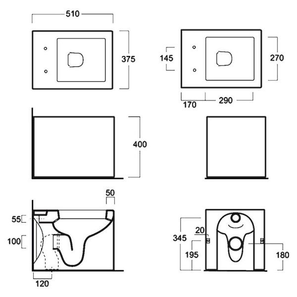 Схема (детальная фотография), приставные, встраиваемые