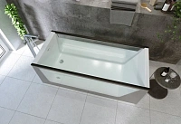 Ванна Aima Design Neo 170 x 75 см, 2 стекла серое матовое, отдельностоящая, белый, 01нео1775с2с