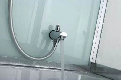 Душевая кабина Timo Comfort 100x100 см стекло матовое T-8800F (детальная фотография), с раздвижными дверьми