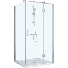 Душевой уголок профиль глянцевый хром стекло прозрачное Vegas-glass