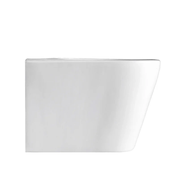 Биде подвесное Abber BEQUEM белое матовое AC1151MW (детальная фотография), круглой формы