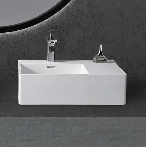 Раковина Abber Stein AS2644 56 см белая матовая (детальная фотография), 55 см